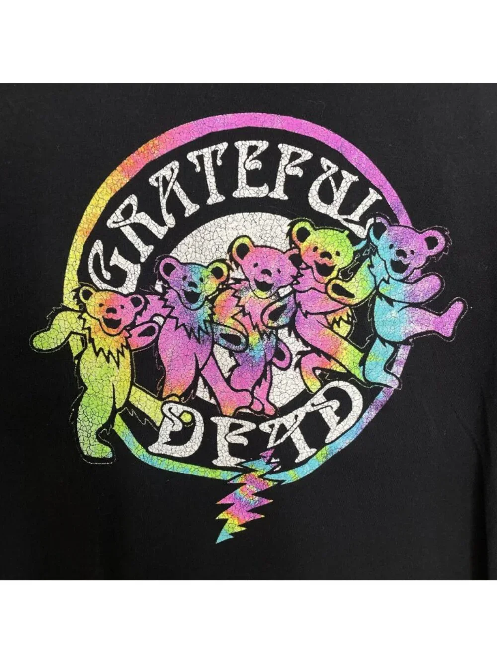 Grateful Dead Black Dancing Bears T-Shirt, 2XL